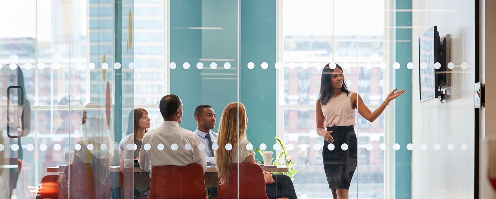 Management consultant working with business strategy documents
