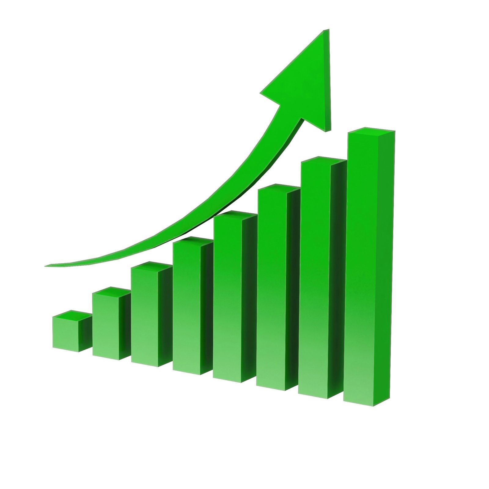 Financial projections graph showing revenues and expenses over five years